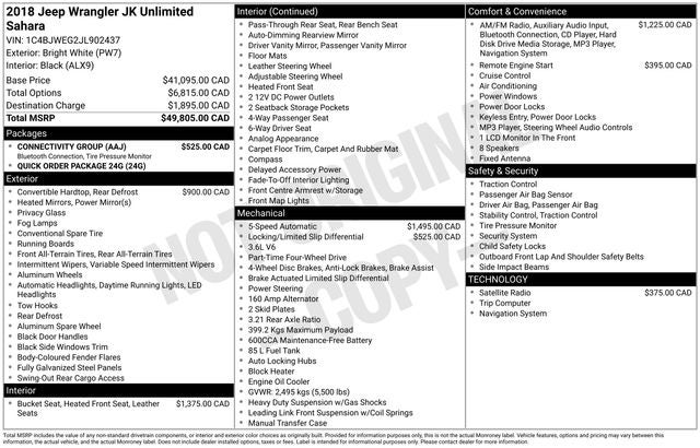 2018 Jeep Wrangler JK Unlimited Sahara