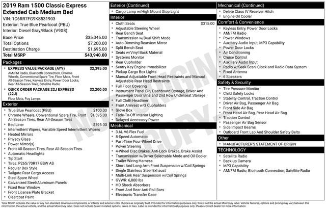 2019 RAM 1500 Classic Express