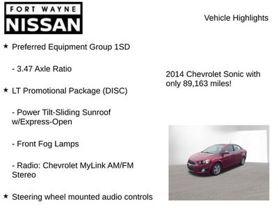 2014 Chevrolet Sonic LT