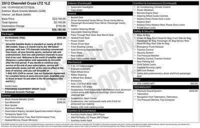 2012 Chevrolet Cruze LTZ