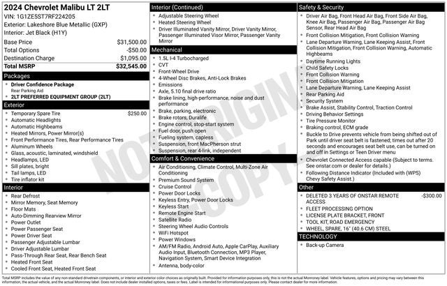 2024 Chevrolet Malibu LT 2LT