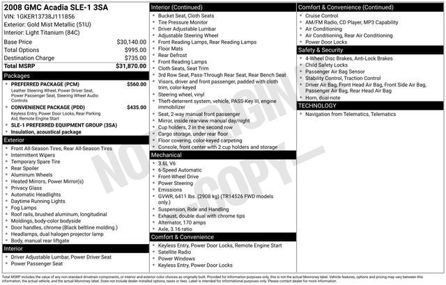 2008 GMC Acadia SLE-1
