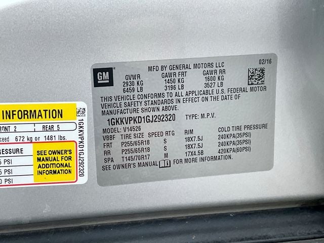 2016 GMC Acadia SLE-2