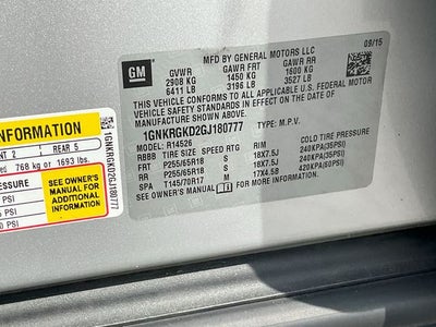 2016 Chevrolet Traverse LT 1LT