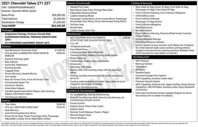 2021 Chevrolet Tahoe Z71