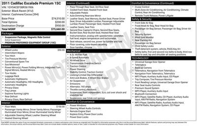 2011 Cadillac Escalade Premium