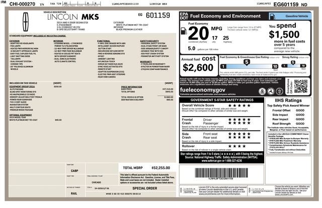 2014 Lincoln MKS EcoBoost