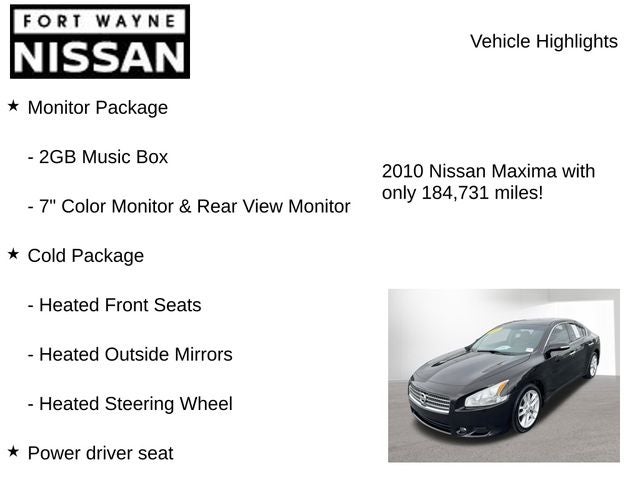 2010 Nissan Maxima 3.5 SV