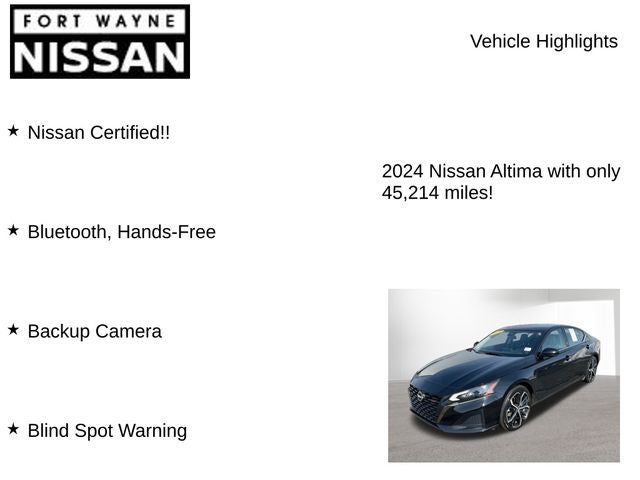 2024 Nissan Altima 2.5 SR
