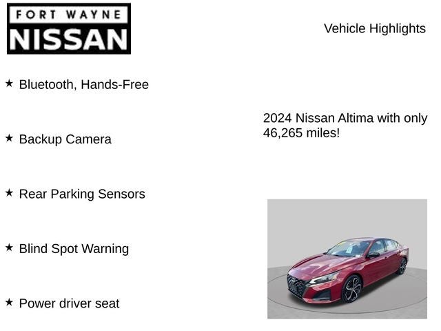 2024 Nissan Altima 2.5 SR