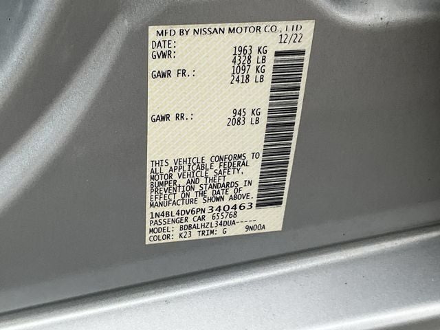 2023 Nissan Altima 2.5 SV