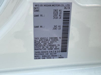 2026 Nissan Altima 2.5 SV