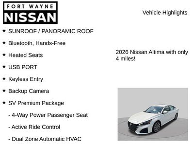 2026 Nissan Altima 2.5 SV