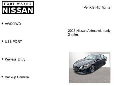 2026 Nissan Altima 2.5 SV
