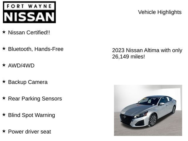 2023 Nissan Altima 2.5 SV