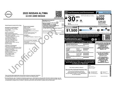 2023 Nissan Altima 2.5 SV