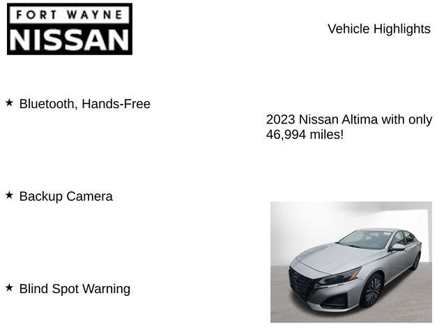 2023 Nissan Altima 2.5 SV