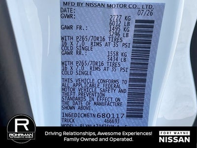 2026 Nissan Frontier S