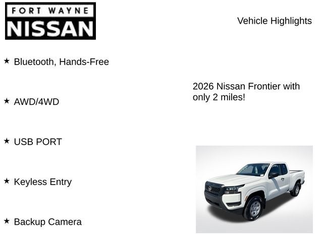 2026 Nissan Frontier S