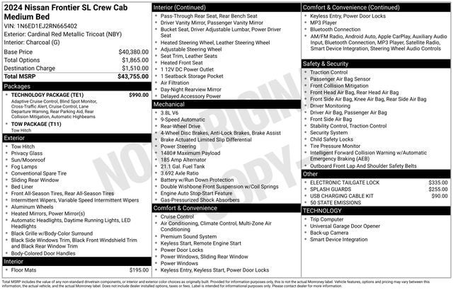 2024 Nissan Frontier SL