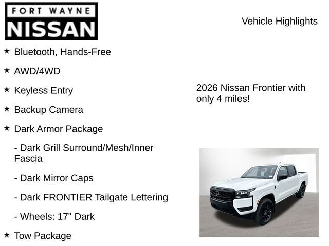 2026 Nissan Frontier SV