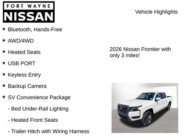 2026 Nissan Frontier SV