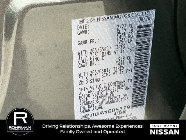 2027 Nissan Frontier SV