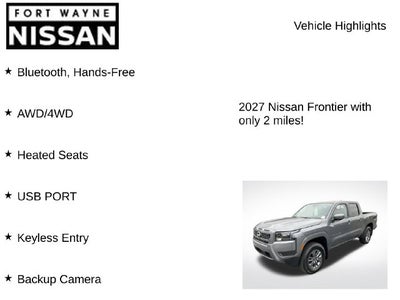 2027 Nissan Frontier SV