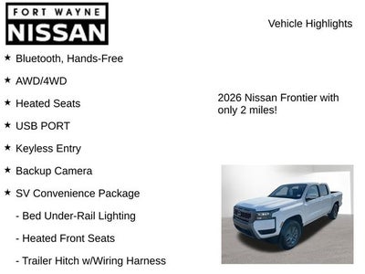 2026 Nissan Frontier SV
