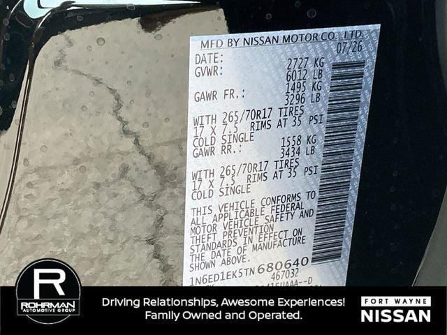2026 Nissan Frontier PRO-4X