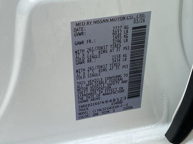 2026 Nissan Frontier PRO-4X