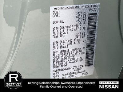 2026 Nissan Frontier PRO-4X