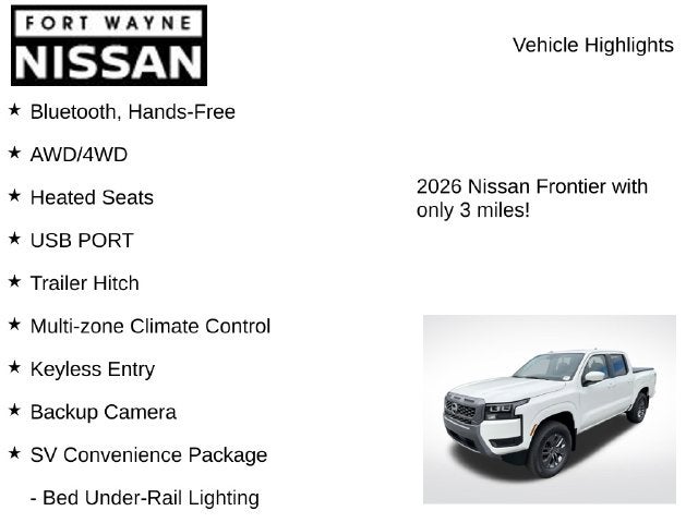 2026 Nissan Frontier SV