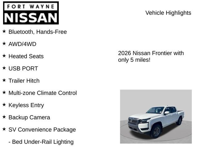2026 Nissan Frontier SV