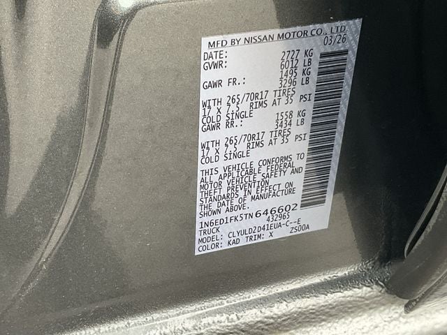 2026 Nissan Frontier PRO-4X