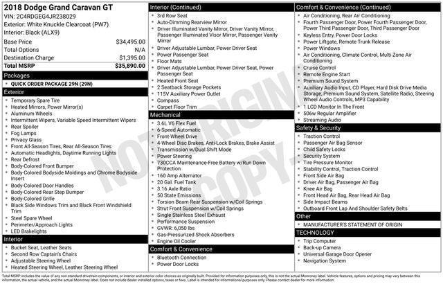 2018 Dodge Grand Caravan GT