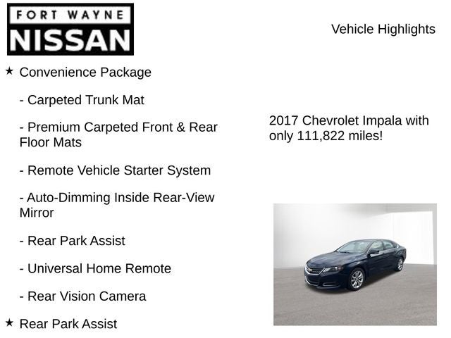 2017 Chevrolet Impala LT 1LT