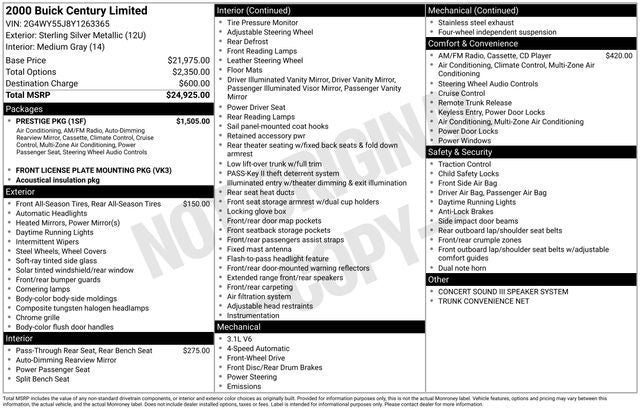 2000 Buick Century Limited
