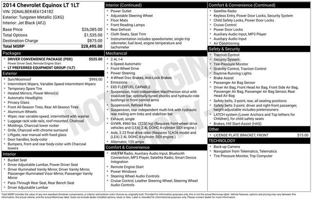 2014 Chevrolet Equinox LT 1LT