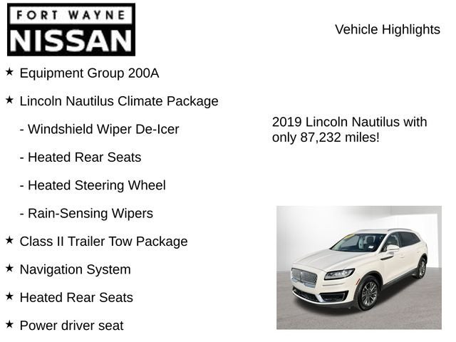 2019 Lincoln Nautilus Select