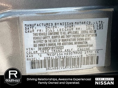 2024 Nissan Sentra SV