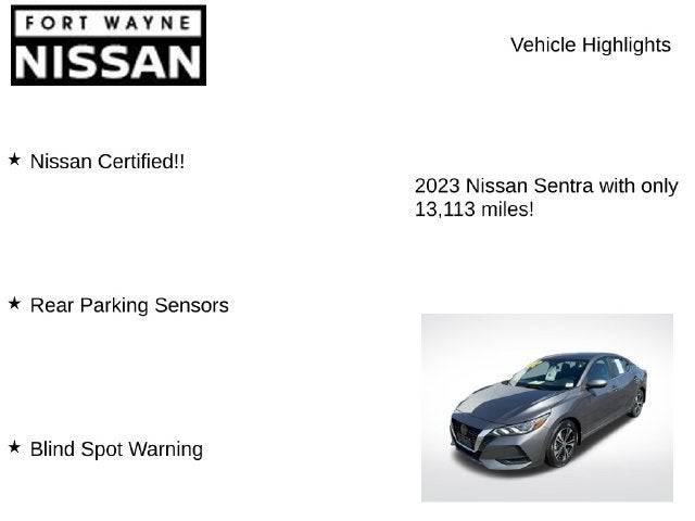 2023 Nissan Sentra SV