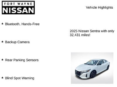 2025 Nissan Sentra SR