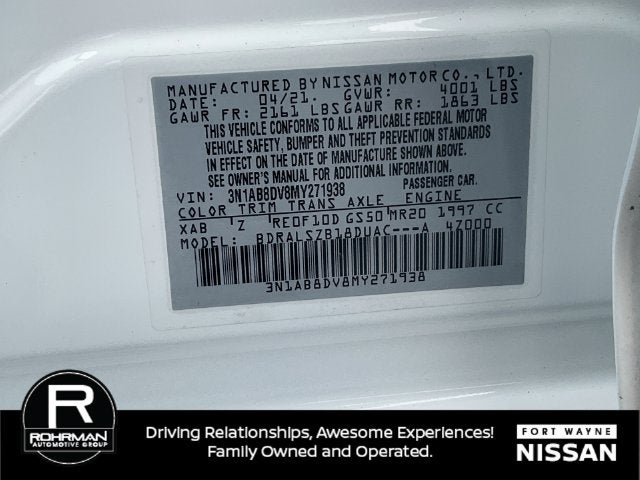 2021 Nissan Sentra SR