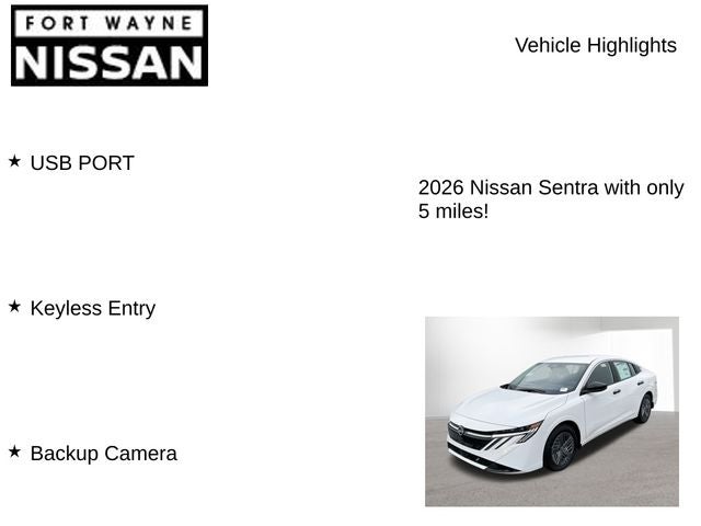 2026 Nissan Sentra S