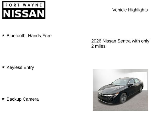 2026 Nissan Sentra S