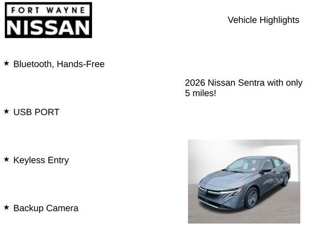 2026 Nissan Sentra S