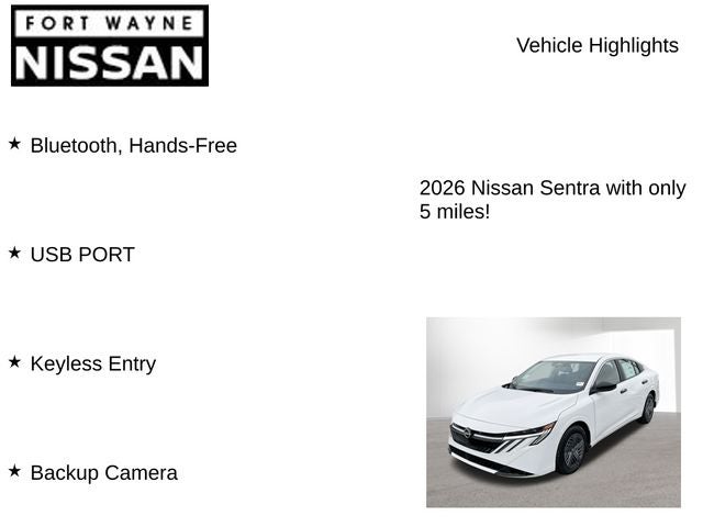 2026 Nissan Sentra S