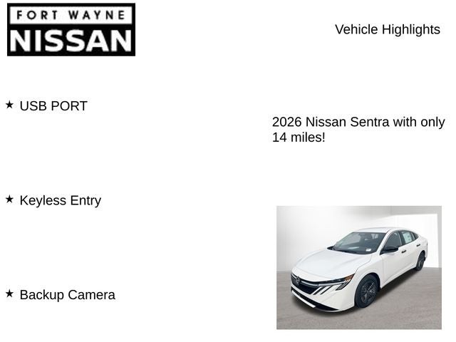 2026 Nissan Sentra S