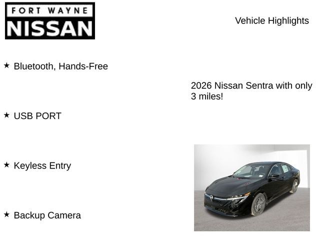 2026 Nissan Sentra S